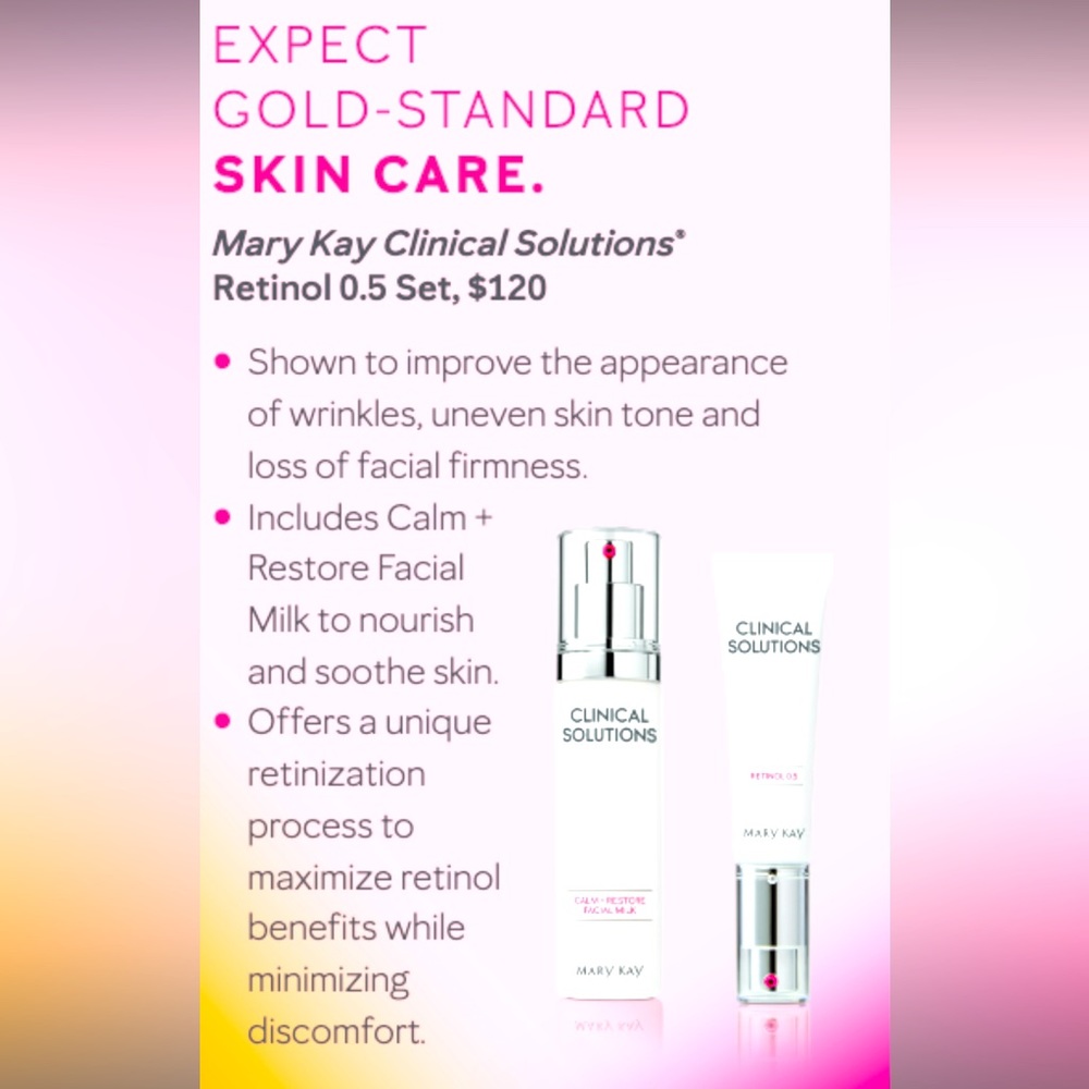 Mary Kay Clinical Solutions®
Retinol 0.5 Set, NWT.